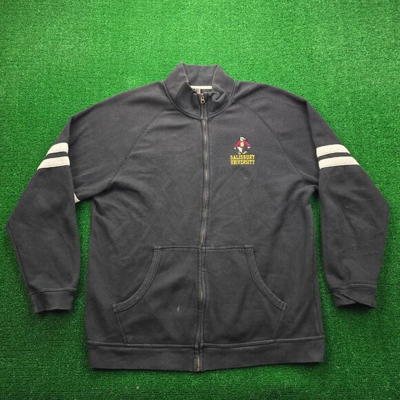 Salisbury University Gulls Jacket Mens 2XL Black Full Zip Embroidered Logo - Picture 1 of 11